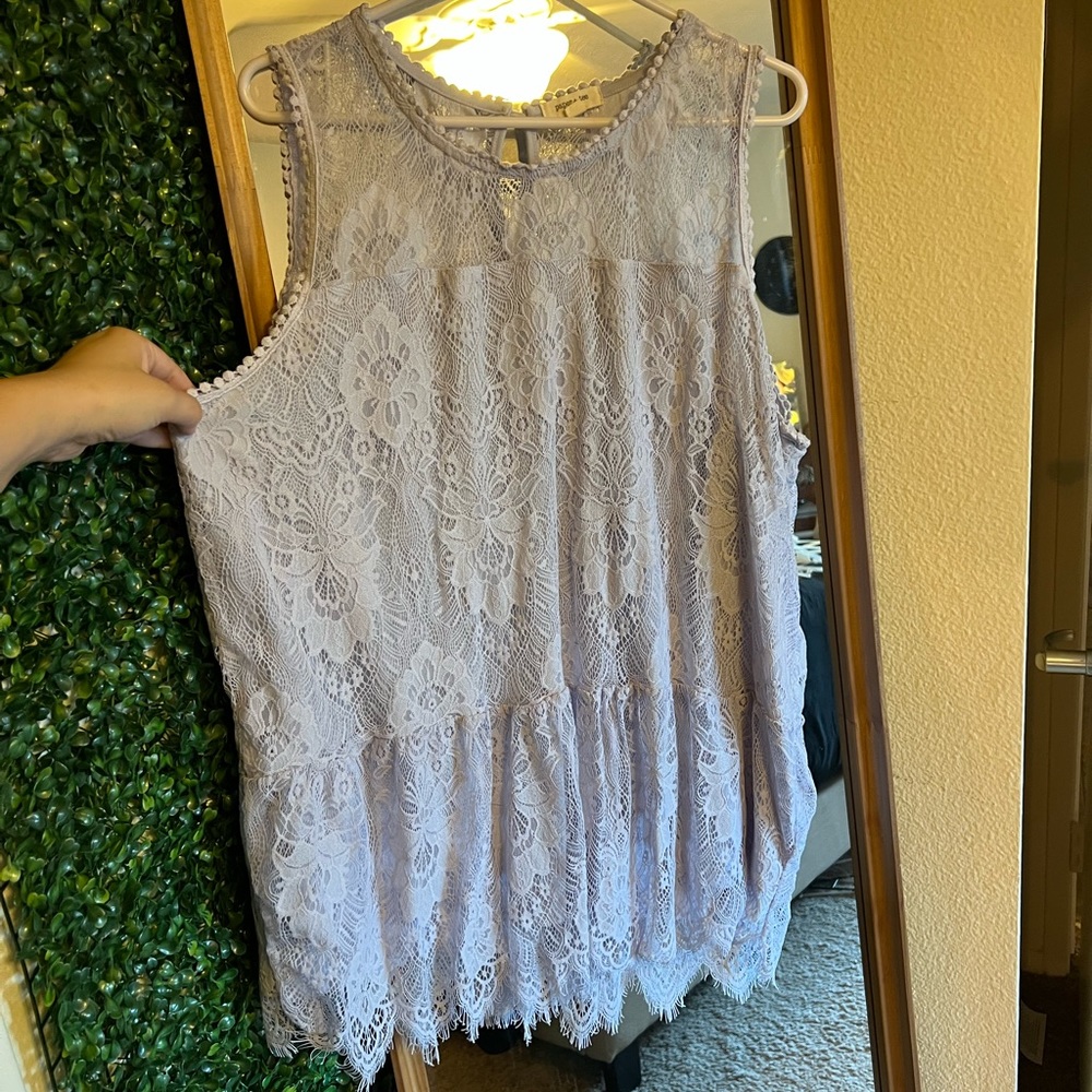 Lace Plus Size Top
